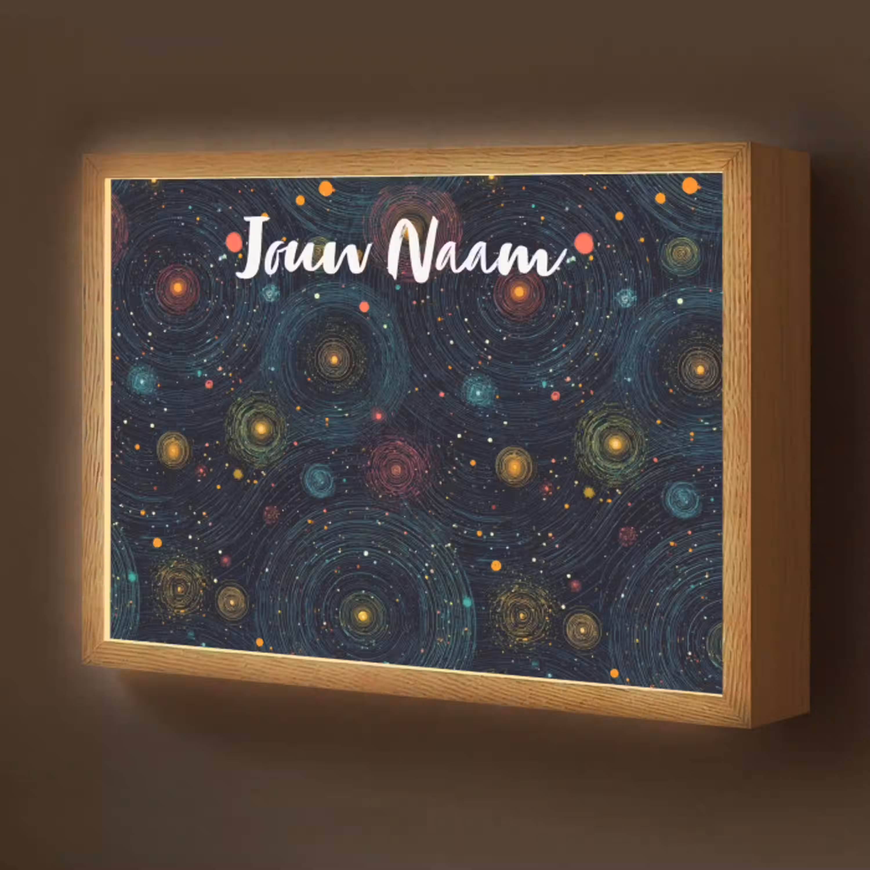 Sterren - Kleurrijk - Lichtgevende kernen Light Box met batterij (Wandlamp kind) middel -z3d_website