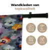 Pastel - Viooltjes - Groen - Patroon Wandkleed katoen klein 269 -sfeer2