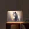 Paard - Natuur - Dieren - Bloemen - Paars Light Box met batterij (Wandlamp kind) middel -sfeer1_kind