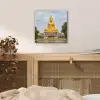 Boeddha - Buddha beeld - Goud - Religie aluminium wit klein -sfeer3