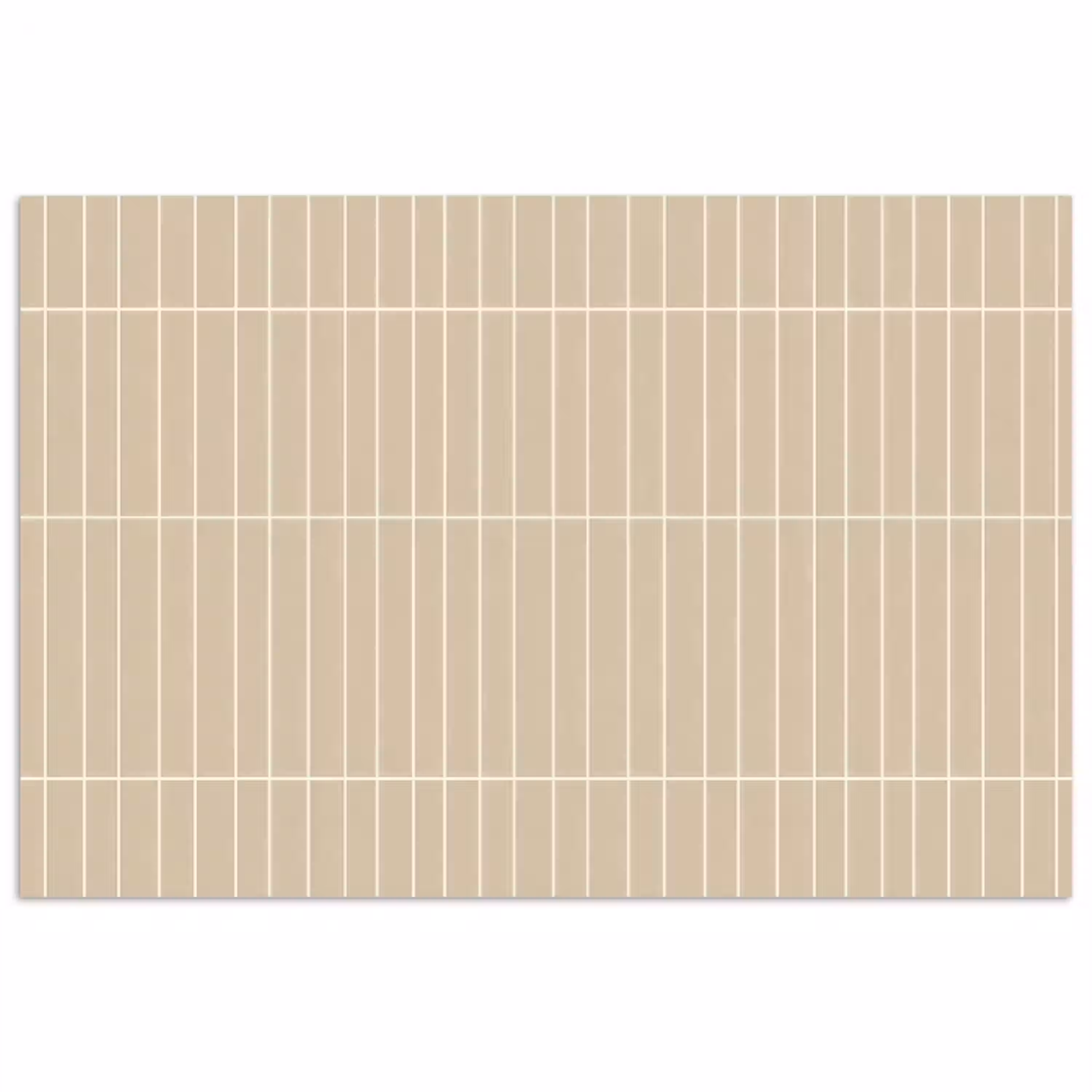 Verticaal - Wandtegel - Crème - Beige poster papier klein 62 -3d