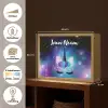 Wimpers - Eenhoorn - Sterren - Blauw Light Box met batterij (Wandlamp kind) middel -USP_websiteoverzichtNL