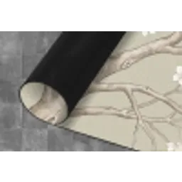 Sereen - Bloesem - Wit Keukenloper - keukenmat middel -closeup