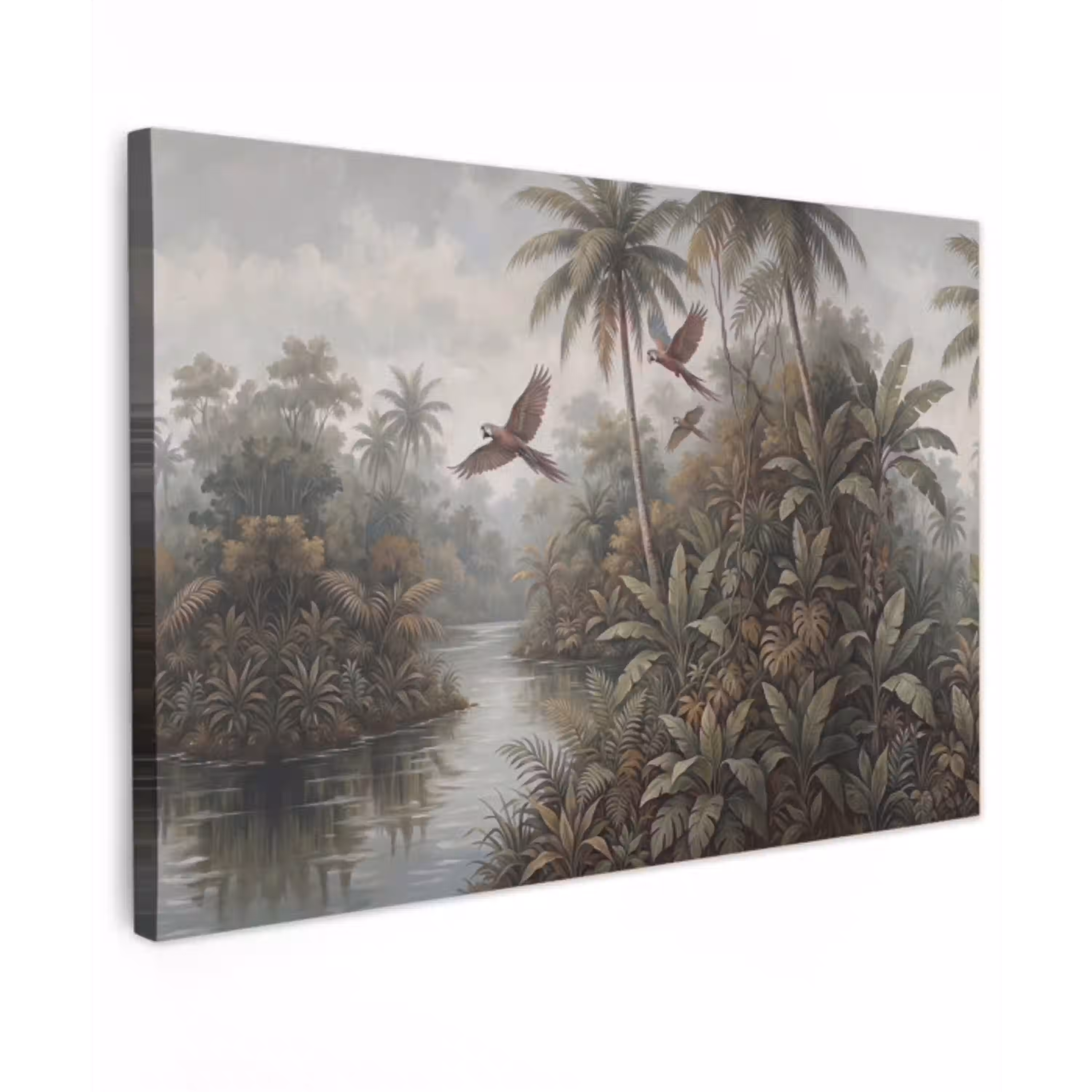 Vogel - Vliegend - Tropisch - Landschap - Klassiek canvas 2cm klein -z3d