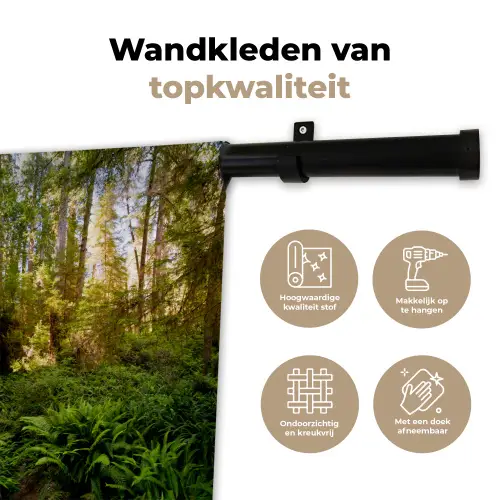 Jungle - Natuur - Trap - Bomen Wandkleed katoen klein -sfeer2