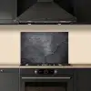 Beton - Zwart - Scheur keuken achterwand spatscherm klein -sfeer1