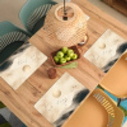 Landschap - Japandi - vogel Placemat vinyl groot -zzsfeer5_Kitchenyeah-website