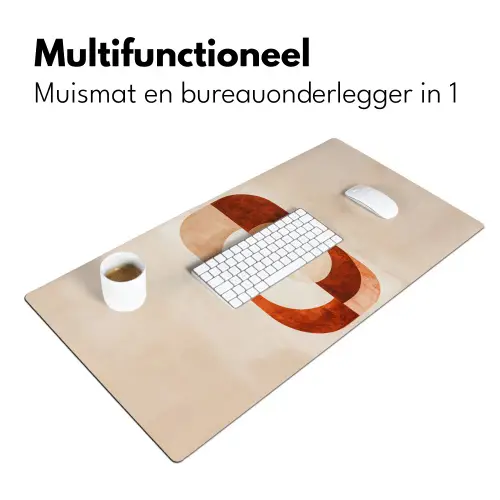 Illustratie - Abstract - Vormen - Rood Muismat XXL klein -sfeer4