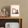 Graafmachine - Oranje - Illustratie - Minimalistisch Light Box met kabel (Kinderlampje) klein -sfeer2_kind