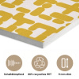 Geel - Beige - Patroon PET vilt klein 837 -closeup_DE
