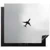 Minimalistisch - Silhouet - Zwart - Vliegtuig Inductie beschermer vinyl 3mm middel -3d
