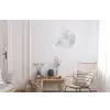 Marmer - Steen - Wit - Luxe - Marmerlook Wandcirkel aluminium klein -woonkamer