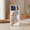 Lijnen - Abstract - Golvend - Zwart Telefoonhoesje iPhone 17 Pro klein -sfeer2