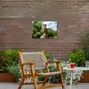 Uil - Boomstronk - Bos - Lucht Tuinposter op houten frame 2 cm dik klein -sfeer3