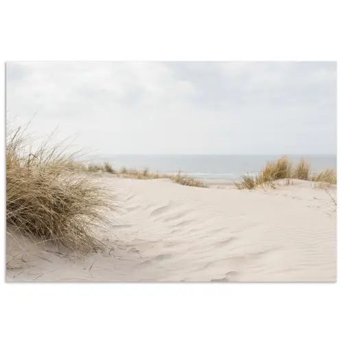 Wolken - Duinlandschap - Zand poster papier klein -3d
