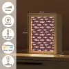 Vissen - Grafisch - Patroon - Donker Light Box met kabel (Tafellamp) klein 925 -USP_NL