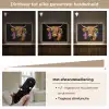 Schotse Hooglander - Graffiti - Kleurrijk - Bloem - Dieren Light Box met batterij (Wandlamp) middel -USP_dimbaarNL