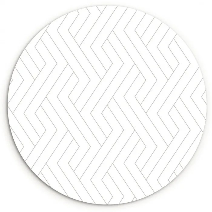 Grafisch - Patroon - Modern -  Schuin Wandcirkel kunststof plaat 5mm dik klein 188 -3d
