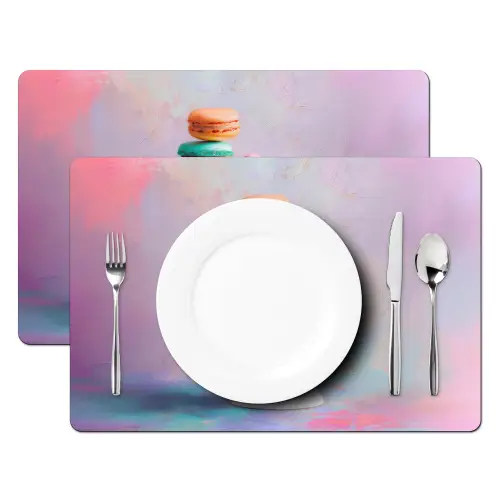 Macarons - Schaal - Pastel - Kleurrijk Placemat vinyl groot -zzsfeer2_Kitchenyeah-website