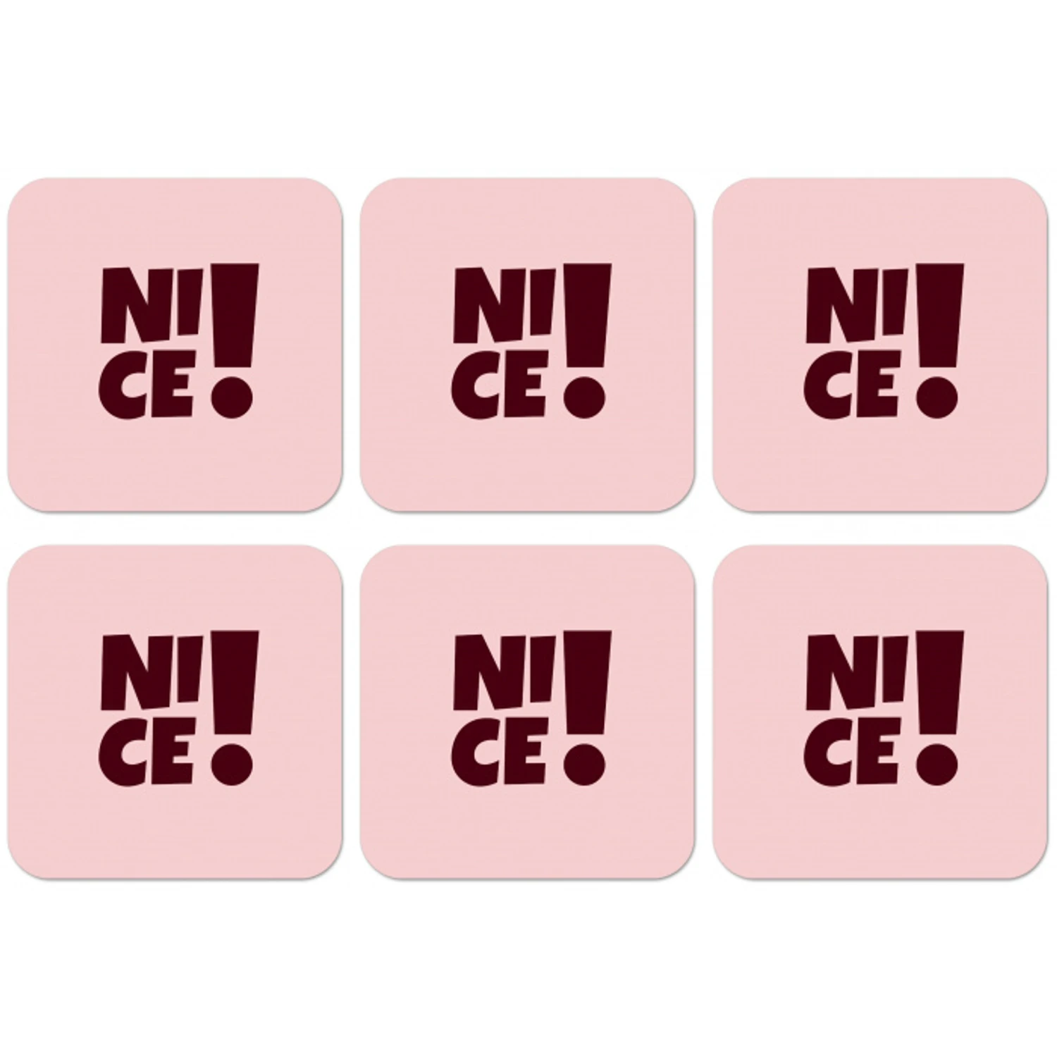 Nice - Uitroepteken - Roze onderzetter kurk middel -zkaufland3dotto