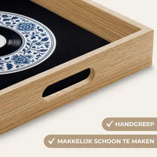 Vinyl - LP - Delfts Blauw - Muziek Dienblad Rechthoek middel -USP_HandgreepNL