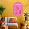 Thee - Roze - Valentijn - Tekst Wandcirkel Ovaal Glas middel -sfeer4
