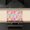 Hart - Neon - Patroon - Kleur keuken achterwand spatscherm klein 900 -sfeer1