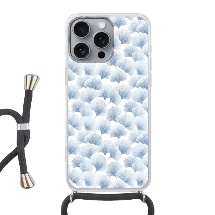 Waaier - Modern - Blauw Hoesje iPhone 16 Pro Max met koord klein 804 -3d