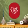 Rood - Hart- Tekst - Valentijn Wandcirkel Ovaal Forex klein -sfeer2