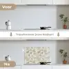 Mozaïek - Stenen - Beige keuken achterwand spatscherm klein 900 -voor_na_NL