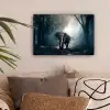 Olifant - Dieren - Licht - Bos - Natuur - Wilde dieren canvas 2cm klein -sfeer1