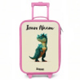 Dino - Dier - Groen Kinderkoffer - Roze klein -3d