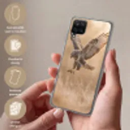 Buizerd - Roofvogel - Natuur - Bruin Telefoonhoesje Samsung Galaxy A12 klein -sfeer3_NL