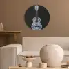 Ukelele - Delfts - Blauw - Muziek Akoestische PET Vilt - Rond klein -sfeer1