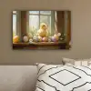 Kuiken - Raam - Paaseieren canvas 2cm klein -sfeer3