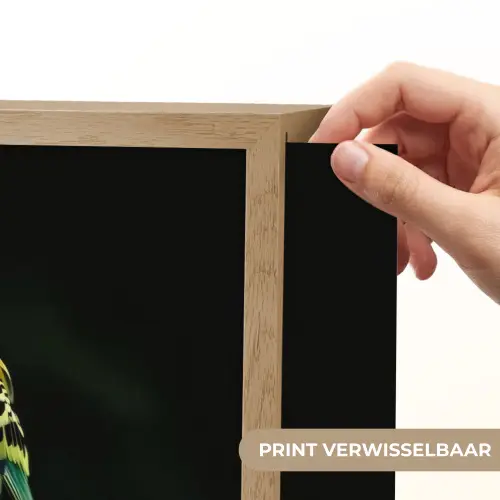 Parkiet - Tak - Bladeren - Geel Light Box met batterij (Wandlamp) middel -USP_websiteprintNL