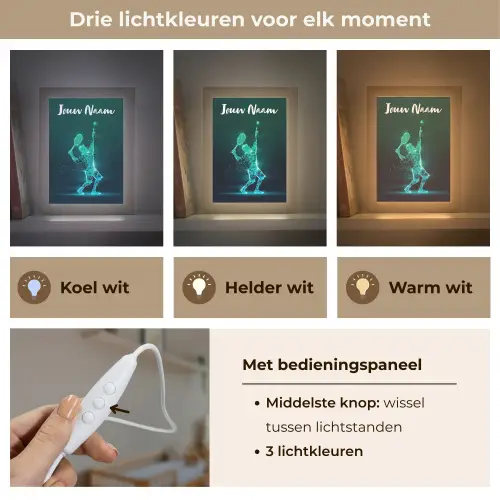 Tennis - Futuristisch - Sport - Neon Light Box met kabel (Kinderlampje) klein -USP_lichtkleurNL
