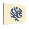 Blauw koraal - Vertakkingen - Beige canvas 2cm klein -z3d