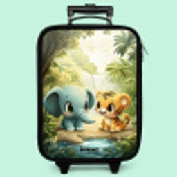 Olifant - Tijger - Bos - Jungle Kinderkoffer - Zwart klein -zzz_website3d_nbs2
