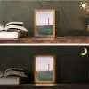 Vuurtoren - Duinlandschap - Zee Light Box met kabel (Tafellamp) klein -sfeer3