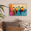 Vogels - Kleurrijk - Tak - Abstract canvas 2cm klein -sfeer1