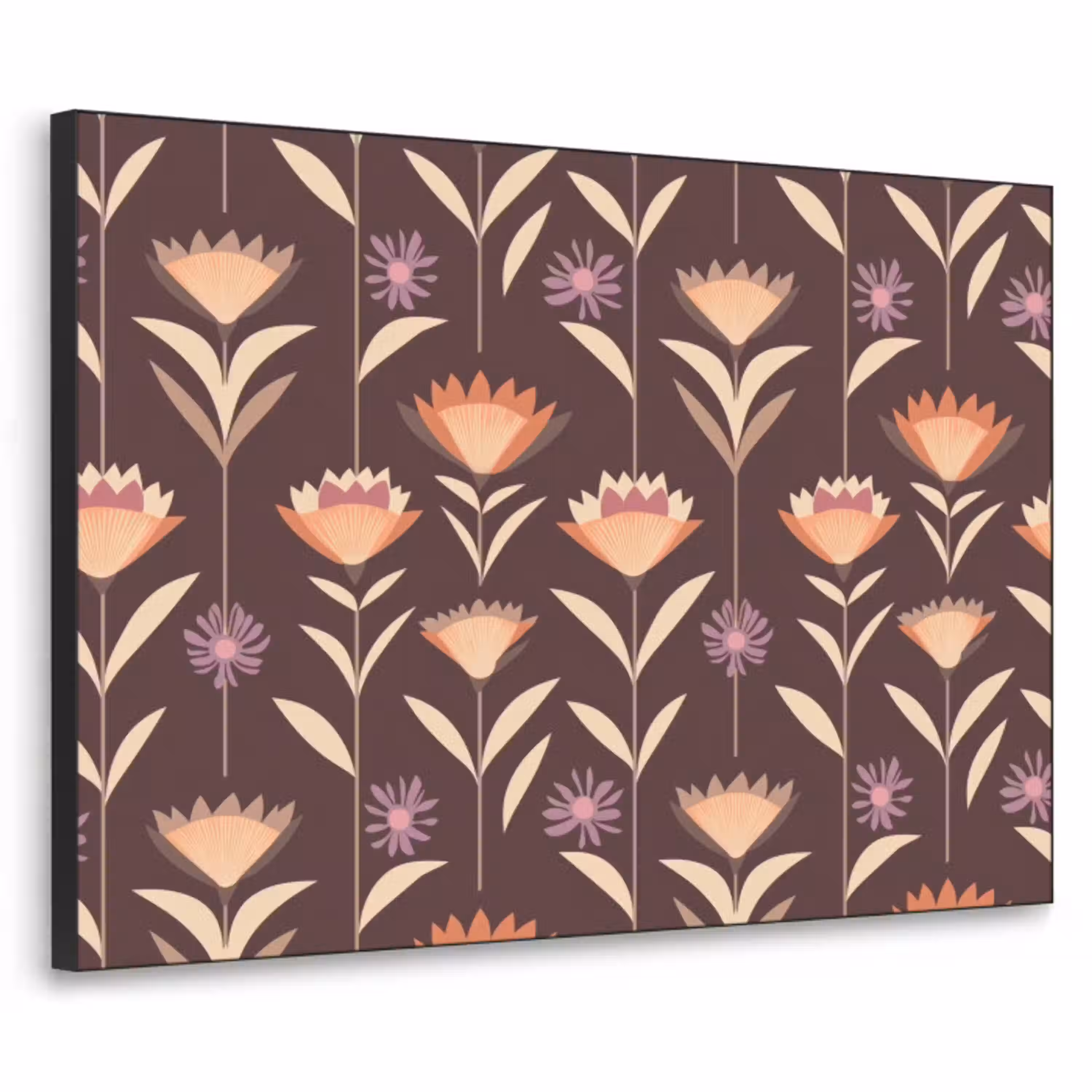 Elegant - Retro - Bruin Textielframe zwart klein 947 -3d