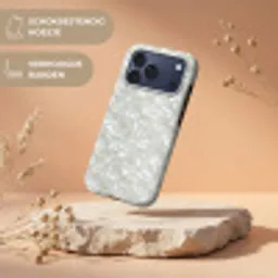 Parelmoerglans - Wit - Schelp Toughcase MagSafe Apple iPhone 17 Pro Max klein 1019 -USP_RandenV_NL