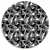 Driehoeken - Geometrisch - Zwart - Wit Wandcirkel plexiglas klein 852 -3d