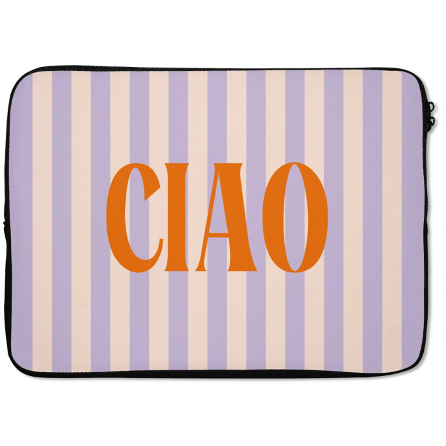 Ciao - Quote - Pastel - Strepen laptophoes neopreen klein -zkaufland3dotto