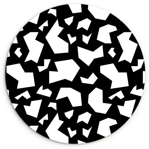 Contrast - Zwart - Wit Wandcirkel plexiglas klein 852 -3d