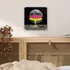 Maan - Geel - Roze - Zwart plexiglas 5mm klein -sfeer4