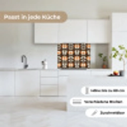 Bloemen - Retro - Bruin keuken achterwand 2 middel 865 -sfeer4_DE