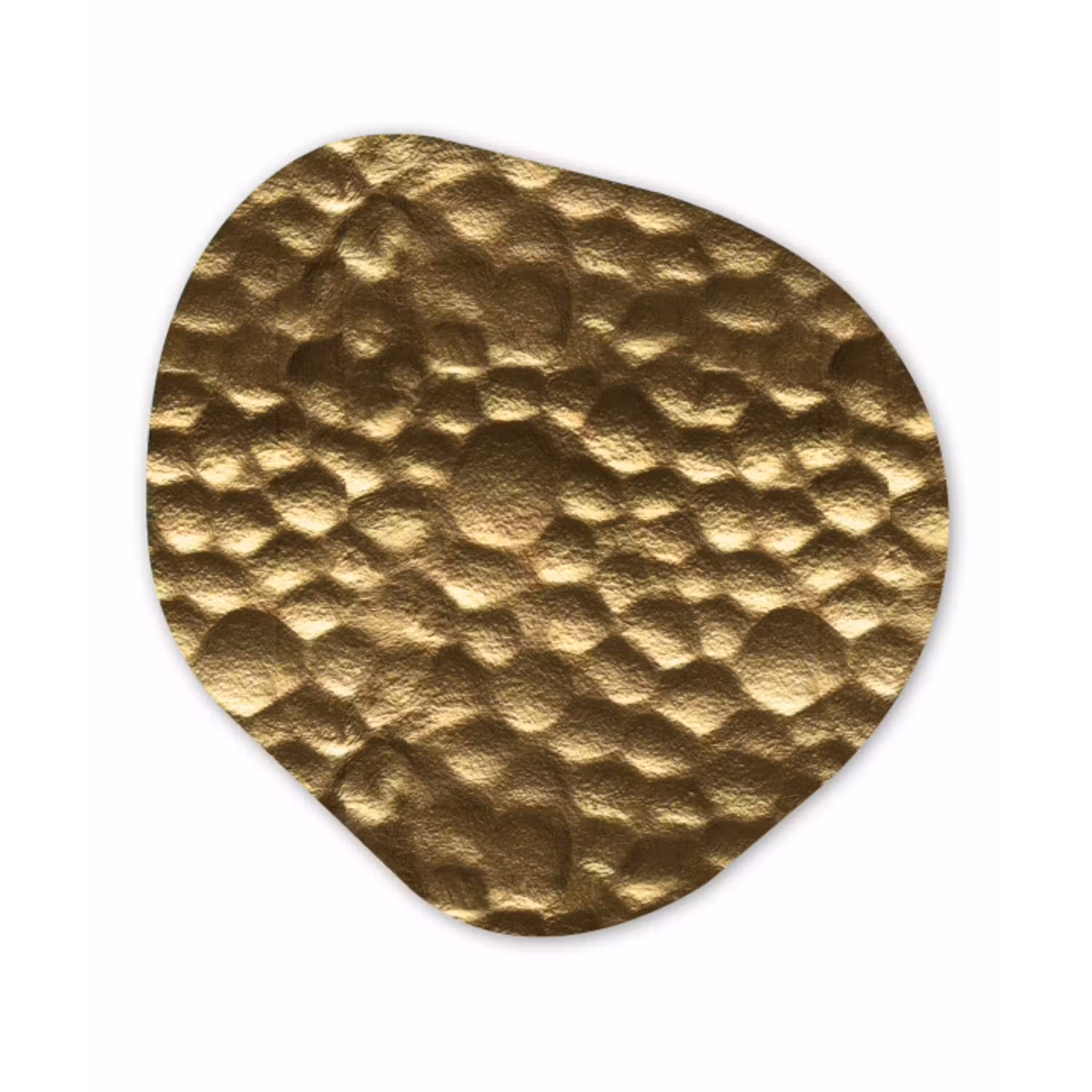 Gehamerd - Reliëf - Textuur - Bronsgoud Wandcirkel Organisch Forex 3mm klein 629 -3d