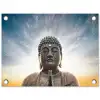 Boeddha hoofd - Buddha - Lucht - Spiritueel - Meditatie tuinposter los doek klein -3d